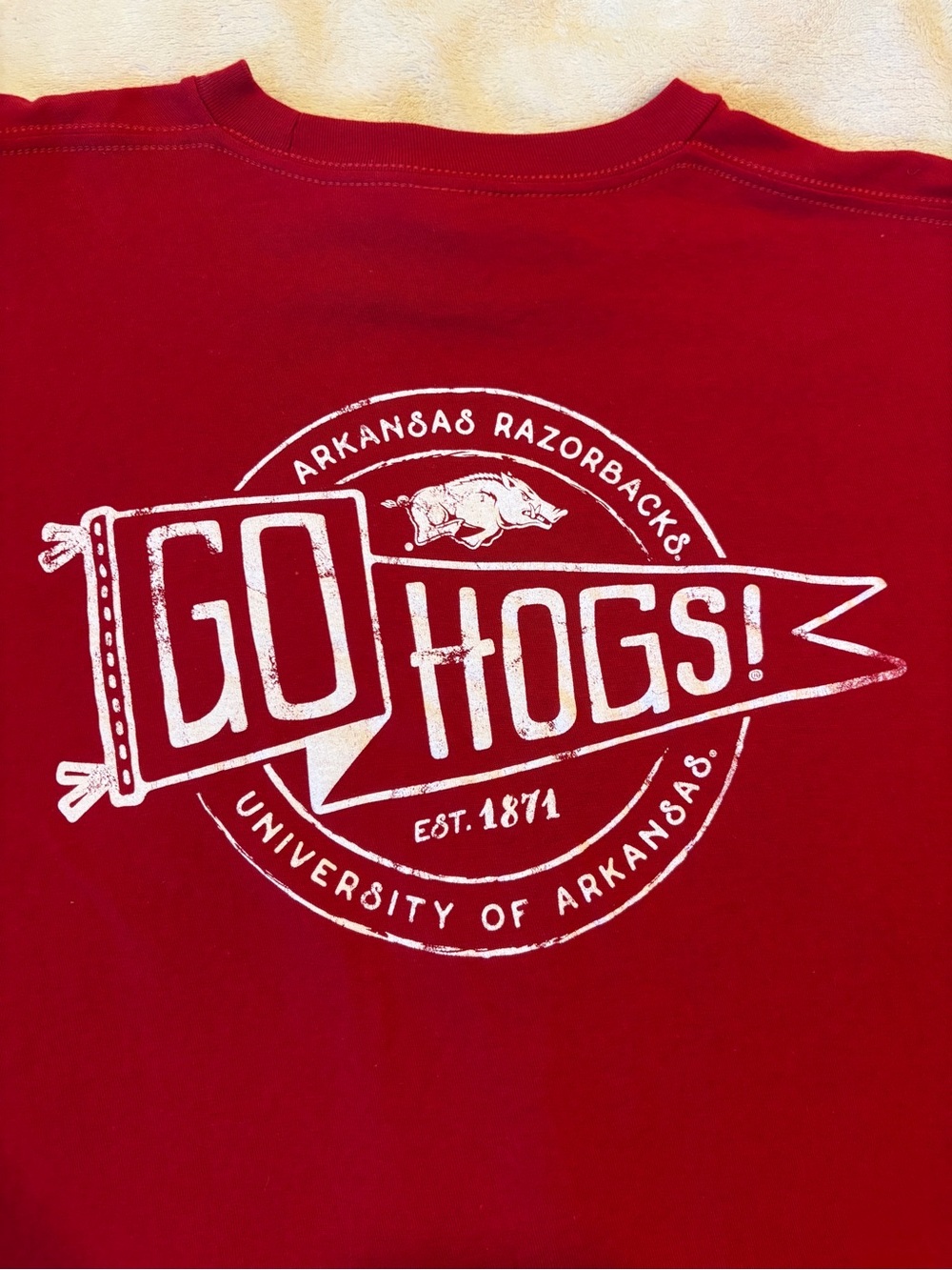 Red Arkansas Razorbacks Graphic Tee